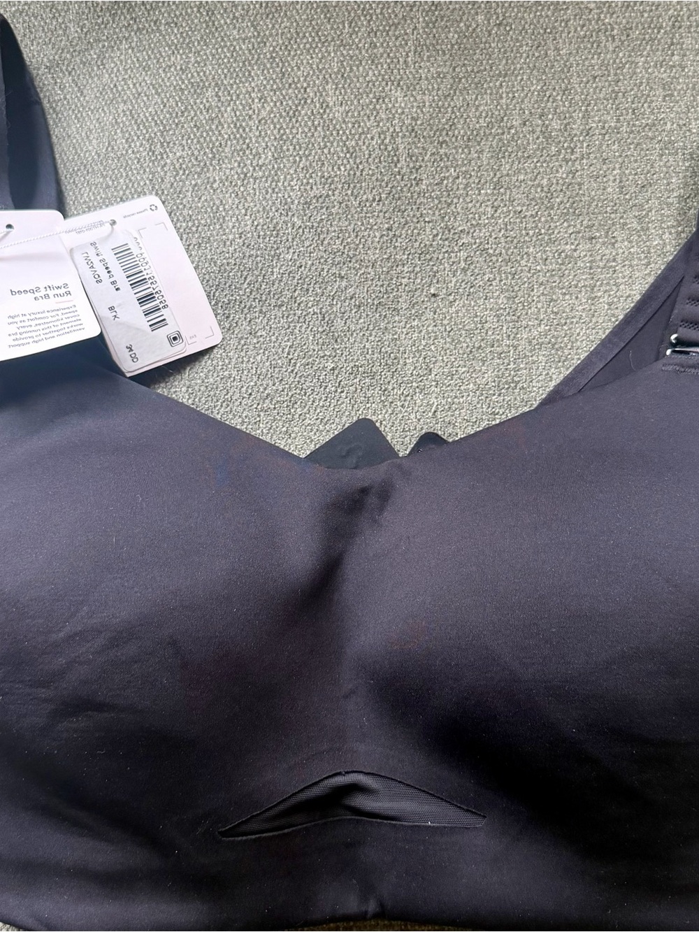 lululemon athletica swift speed Black Wireless Seamless Bra with Cutout Detail